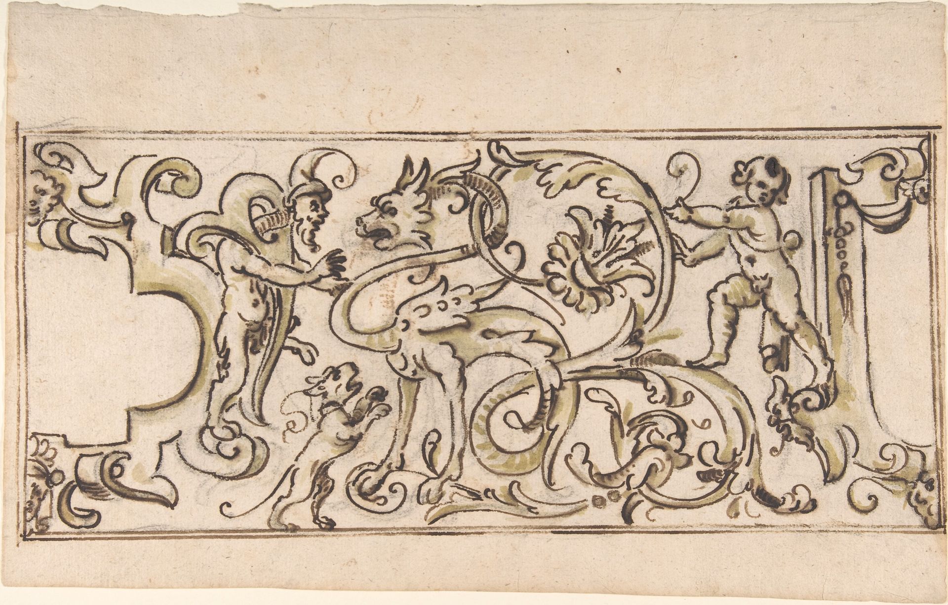 Grotesque Ornament Drawing by Anonymous