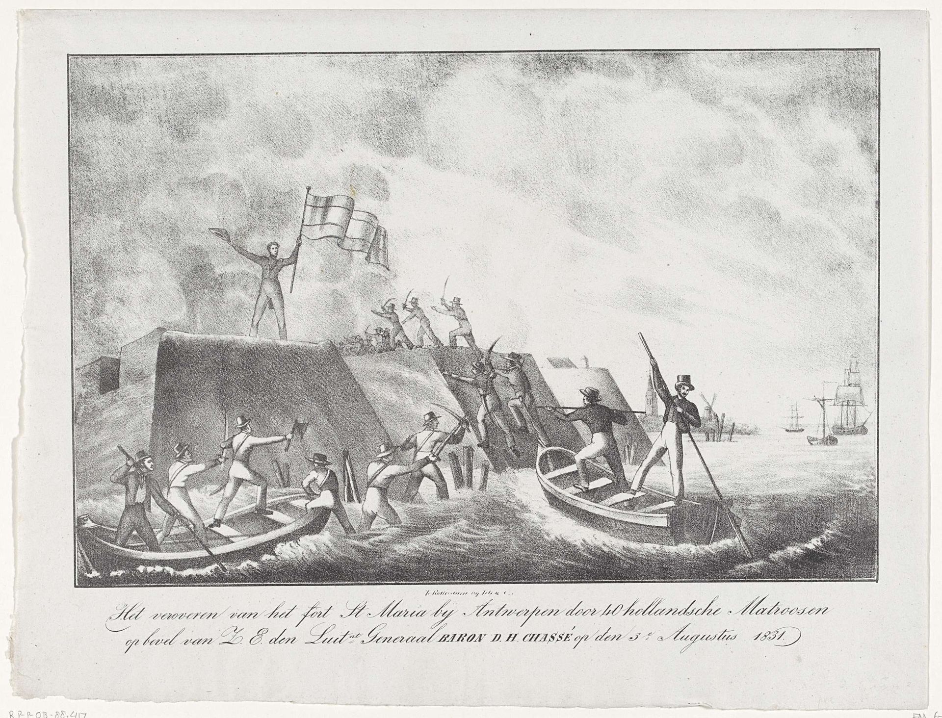 Verovering van het fort Sint-Marie, 1831 by Anonymous