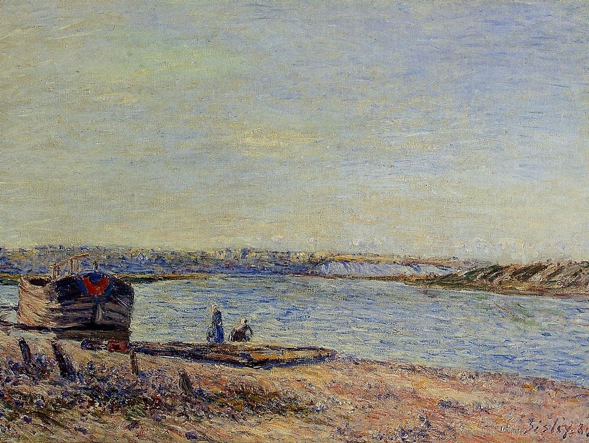 The Hills of Veneux, Seen from Saint Mammes by Alfred Sisley