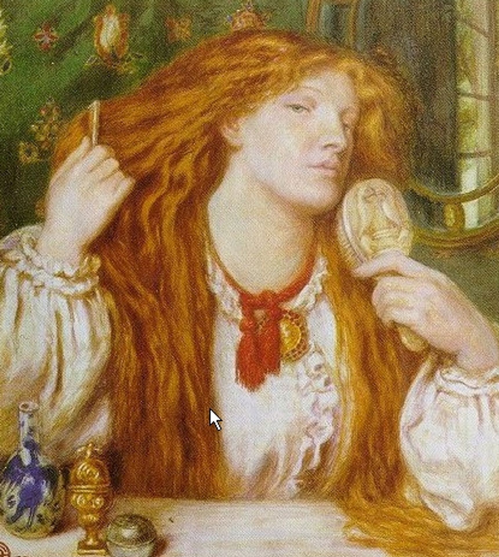 Woman Combing Her Hair by Dante Gabriel Rossetti