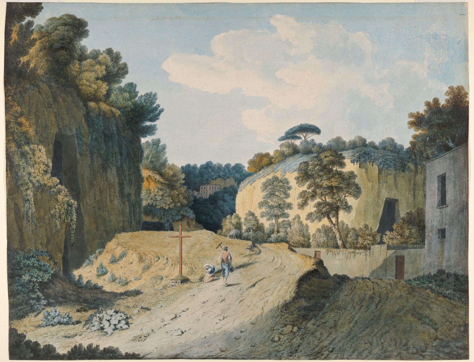 A Road in a Gorge near Naples by Thomas Jones