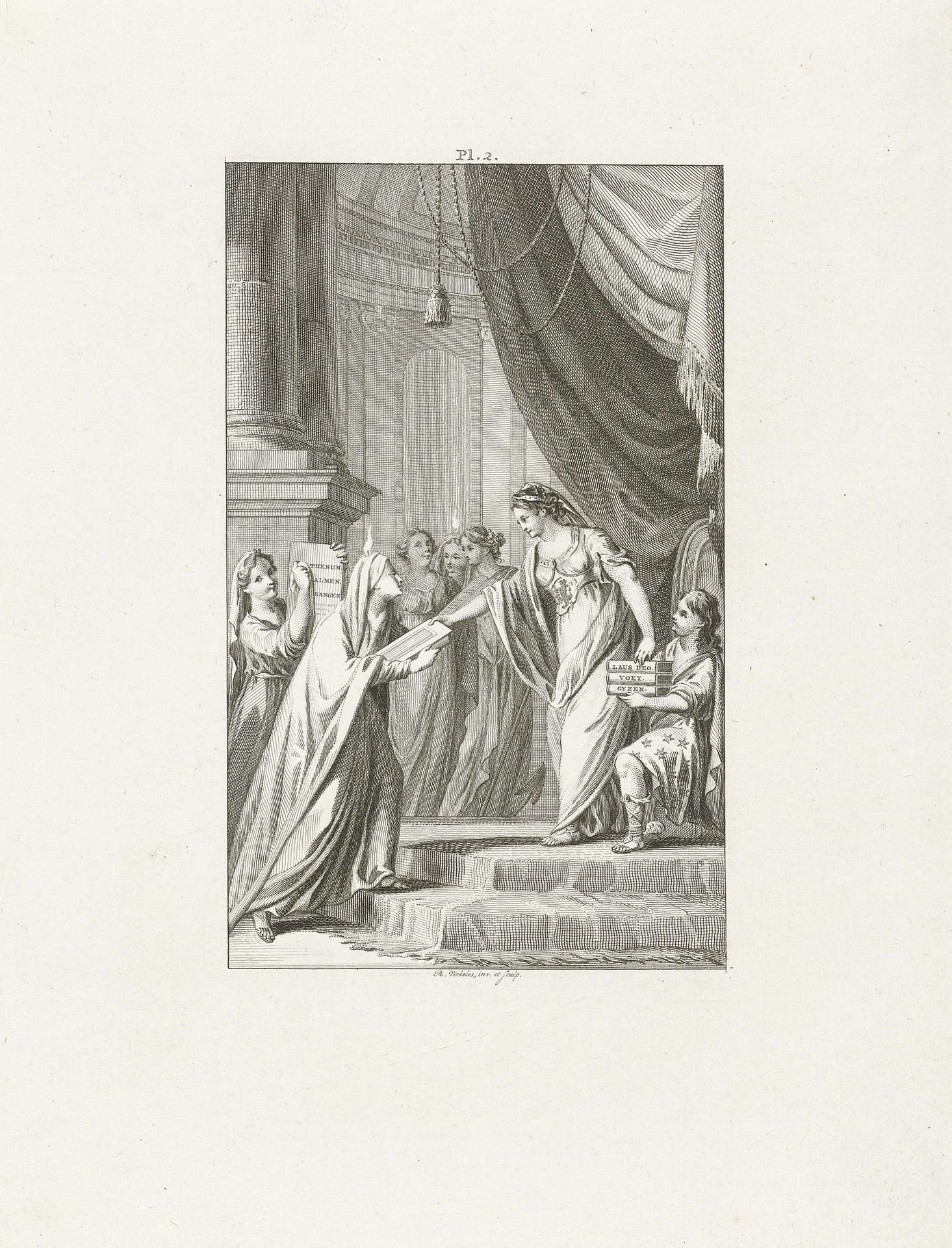 Allegorie op de nieuwe psalmberijming, 1773 by Reinier Vinkeles