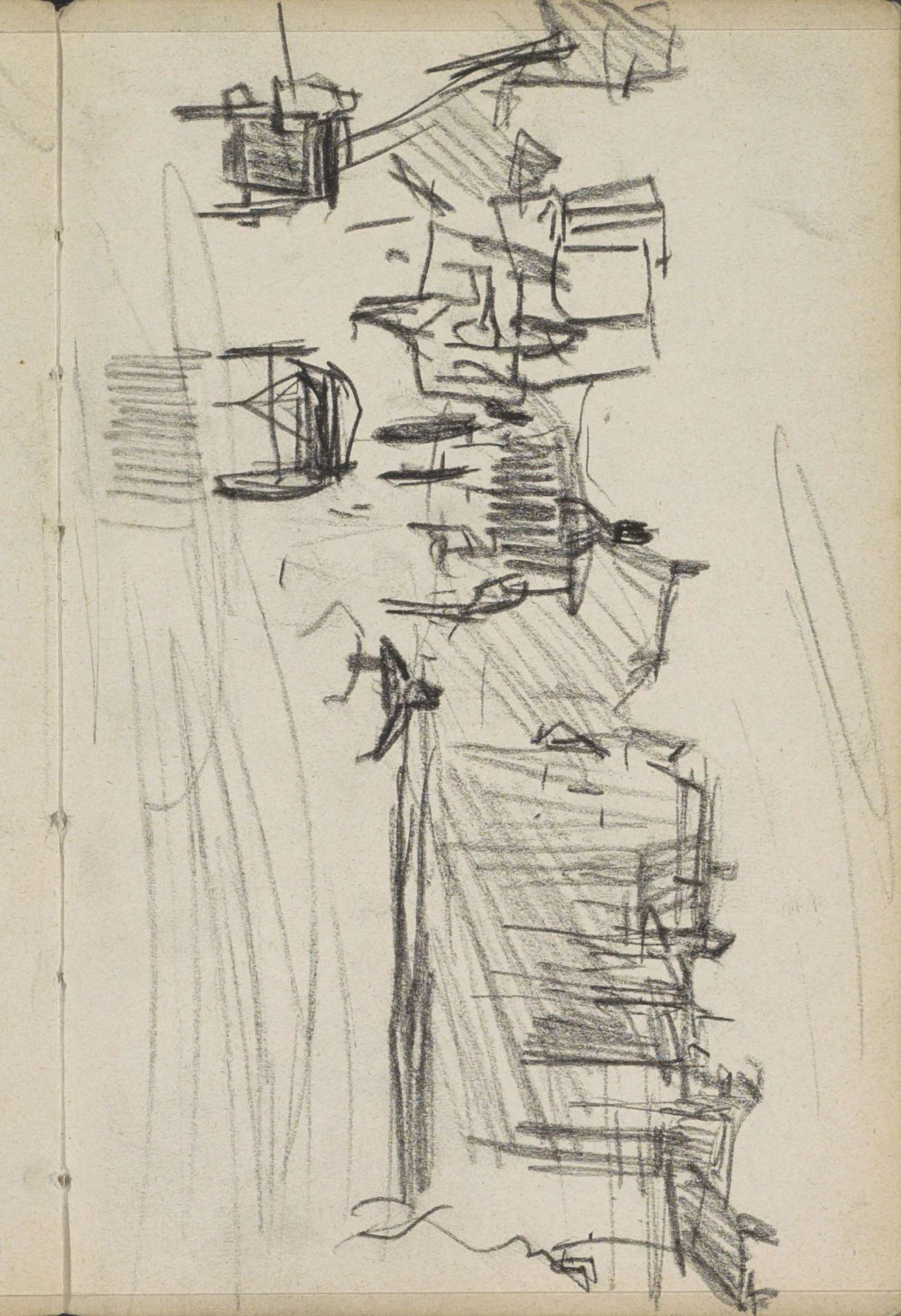 Gezicht in Amsterdam met handkarren en een rijtuig by George Hendrik Breitner