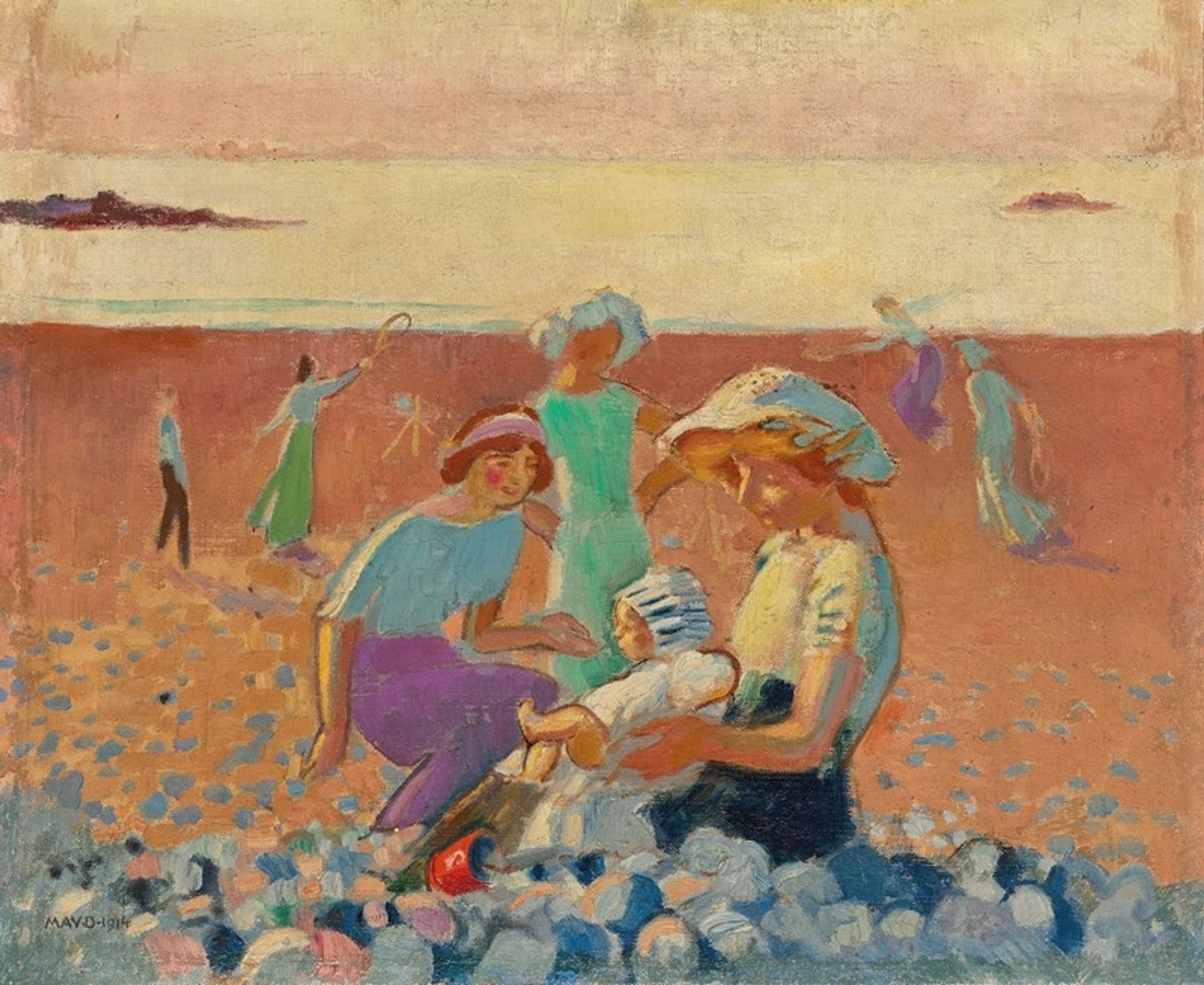 Petite Plage avec Joujou Bonnier by Maurice Denis