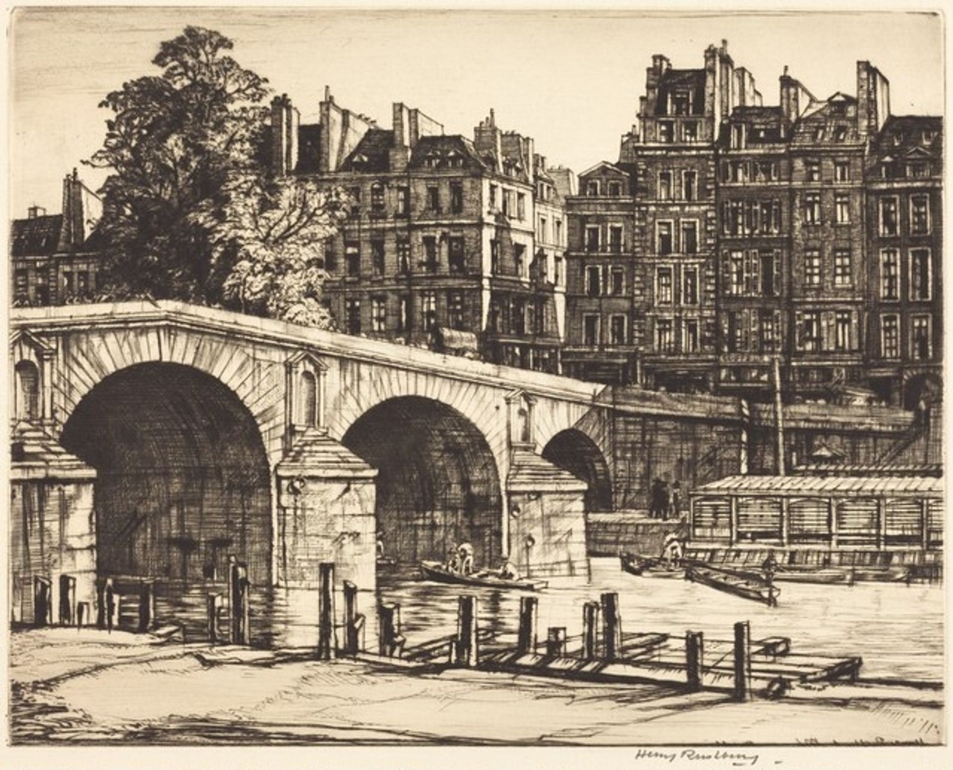 Pont Marie, Paris by Henry Rushbury