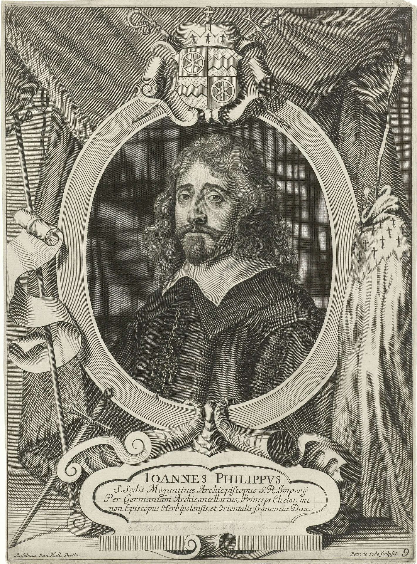 Portret van Johann Philipp von Schönborn by Pieter de (II) Jode