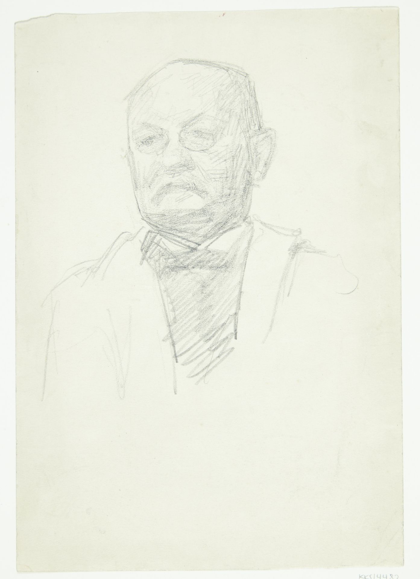 Portræt af maleren Kristian Zahrtman. Brystbillede by Peter Hansen