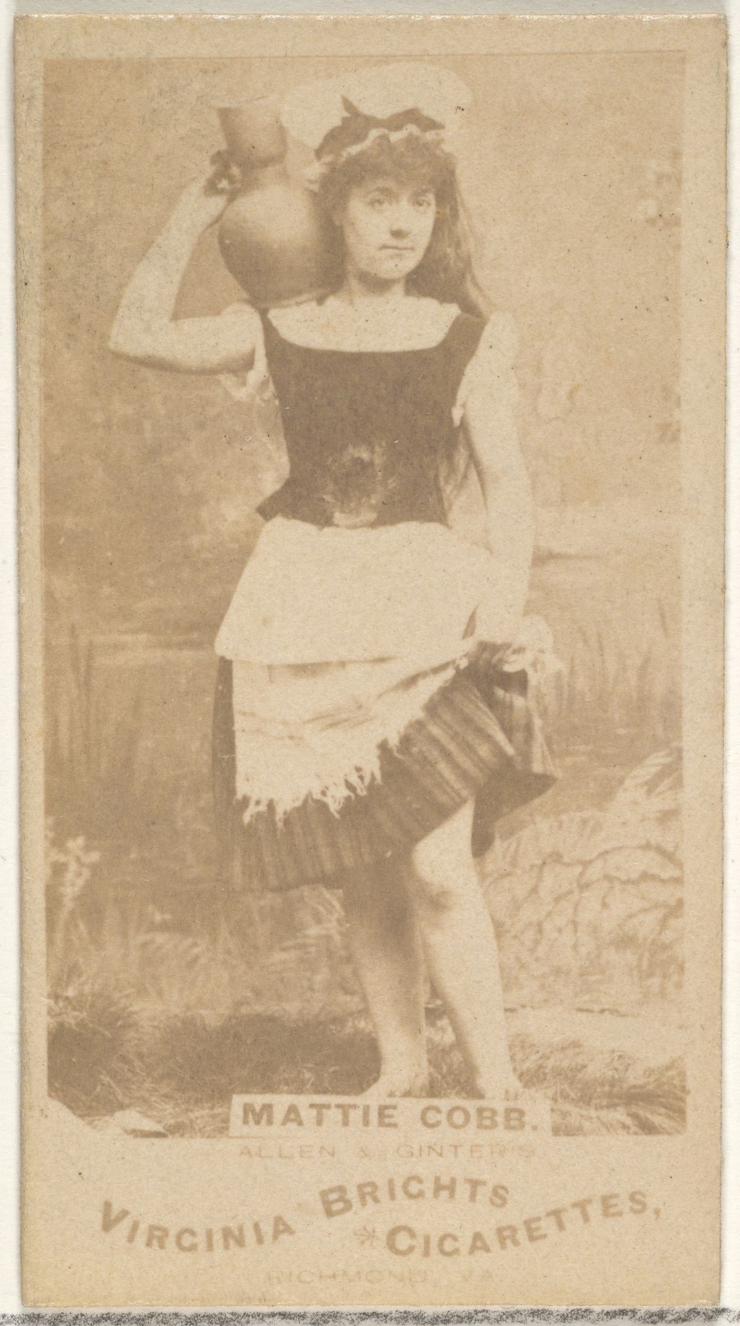 Mattie Cobb, from the Actors and Actresses series (N45, Type 1) for Virginia Brights Cigarettes by Allen & Ginter