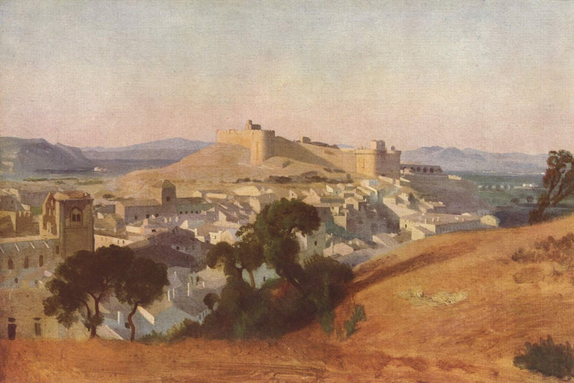View from Villeneuve Lés Avignon, Saint André Fort by Camille Corot