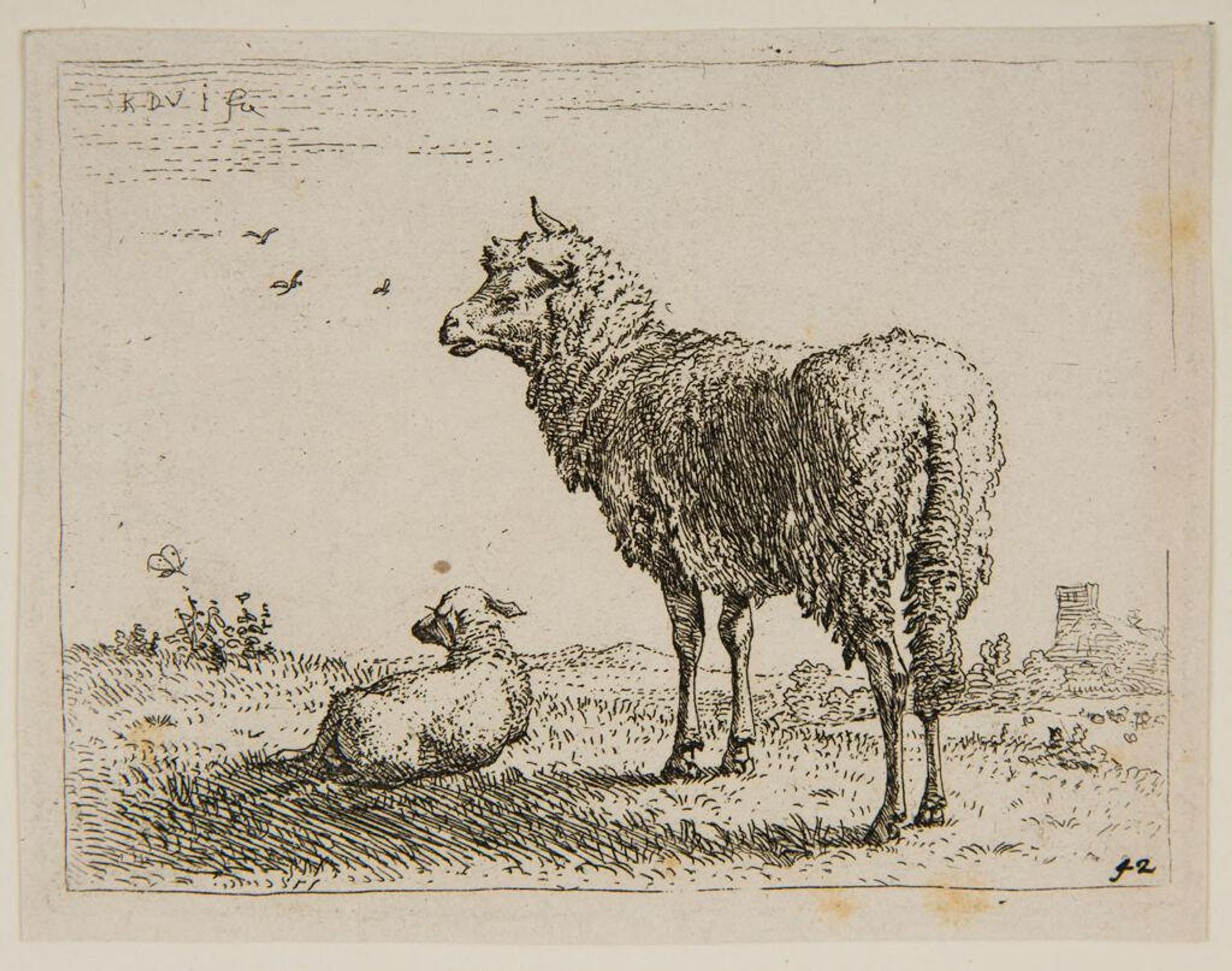 Ewe and Lamb (The Lamb with the Lambkin) by Karel Dujardin