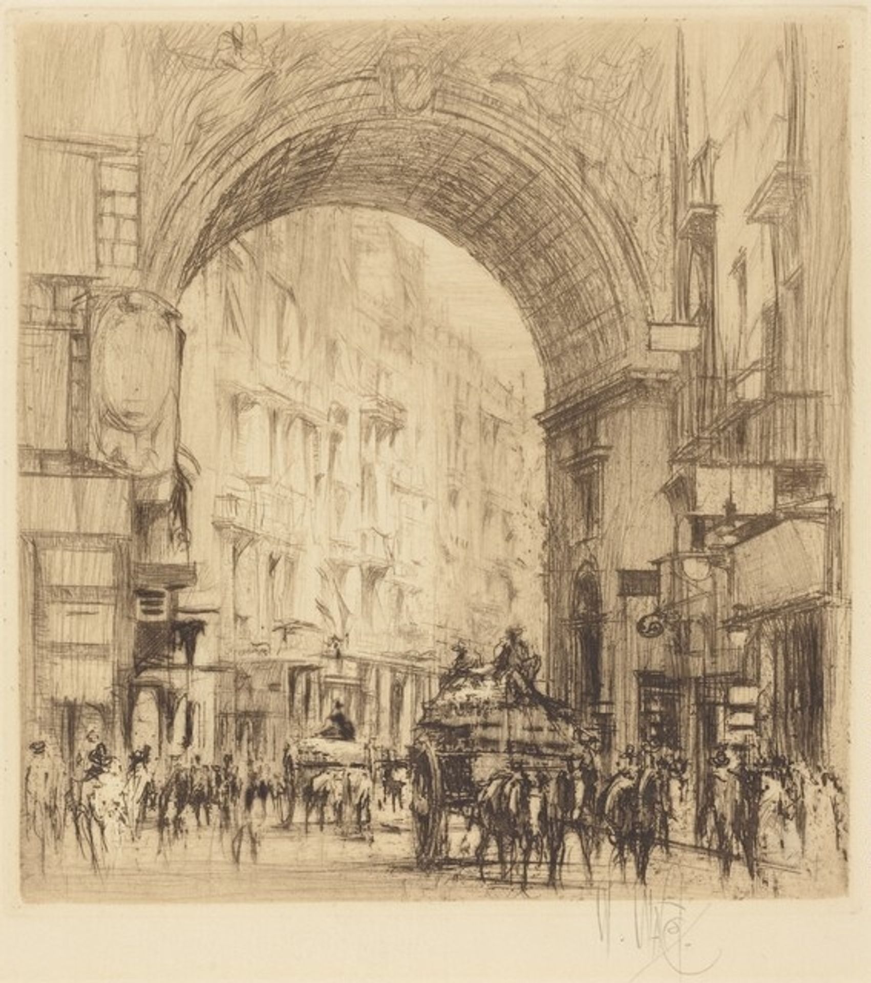 Arc St. Carlo, Naples by William Walcot