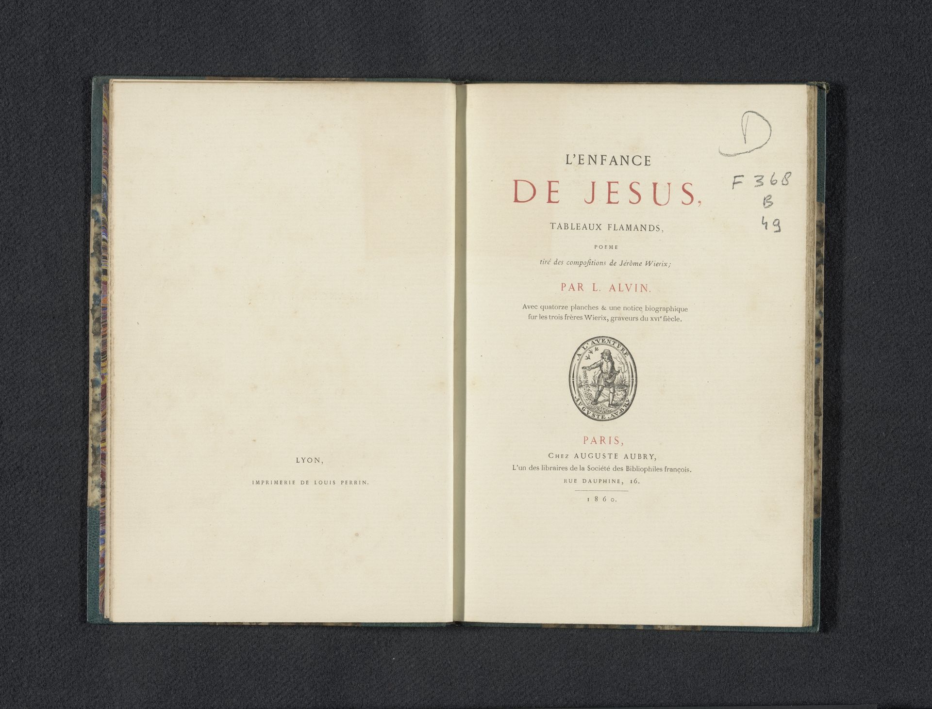 L'enfance de Jésus : tableaux flamands : poème tiré des compositions de Jérôme Wierix by Louis Alvin
