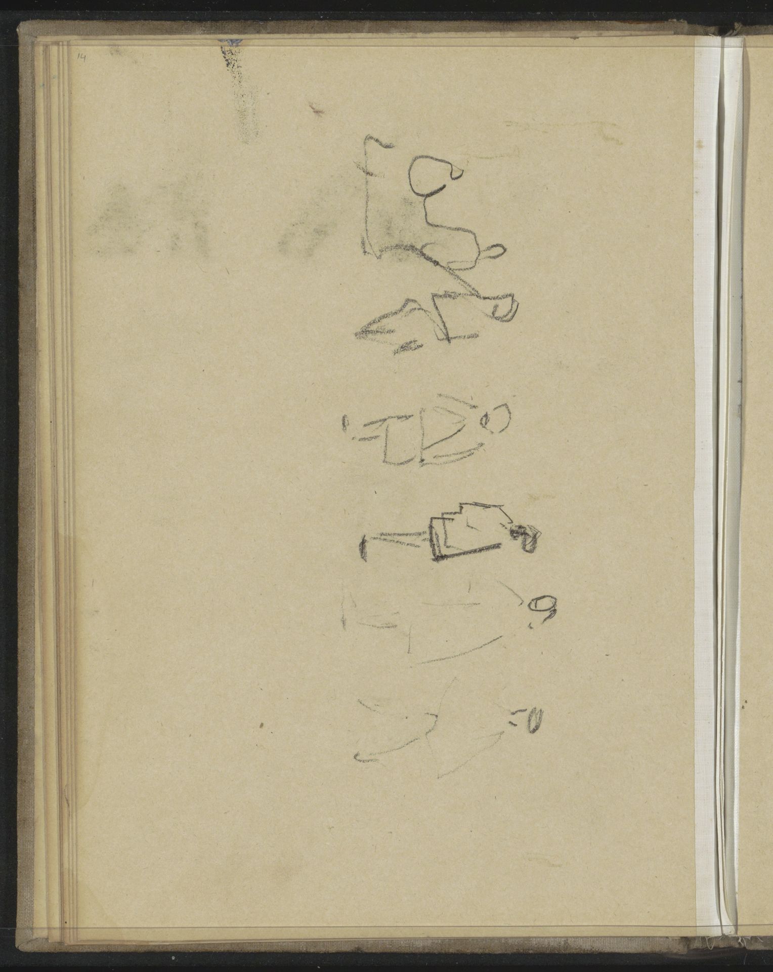 Studieblad met staande figuren by Willem Witsen