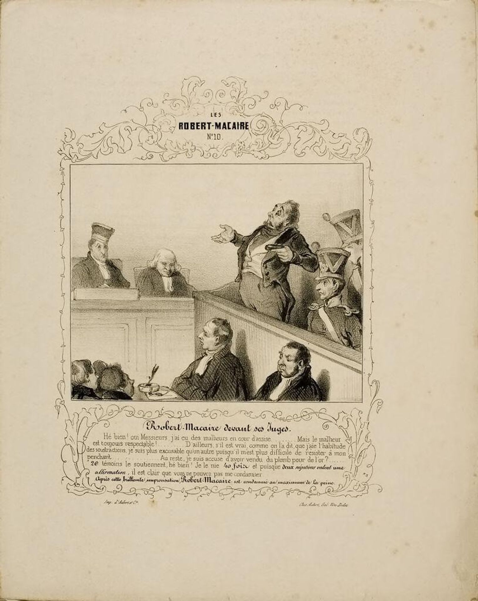 Robert Macaire Accused by Honoré Daumier