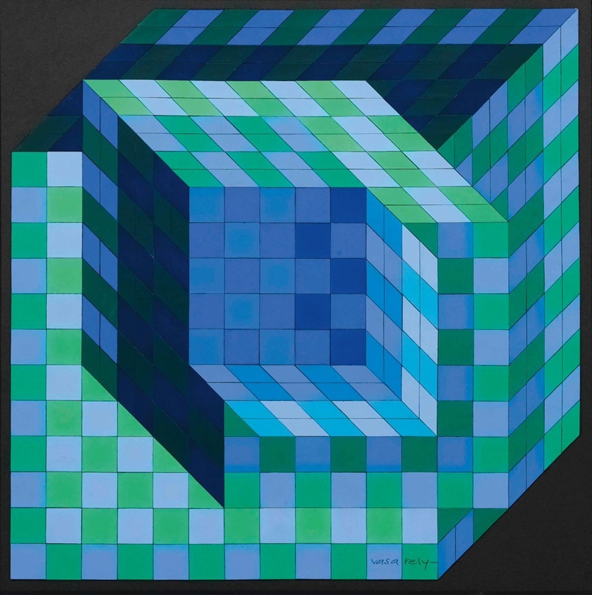 Tri – Axo by Victor Vasarely