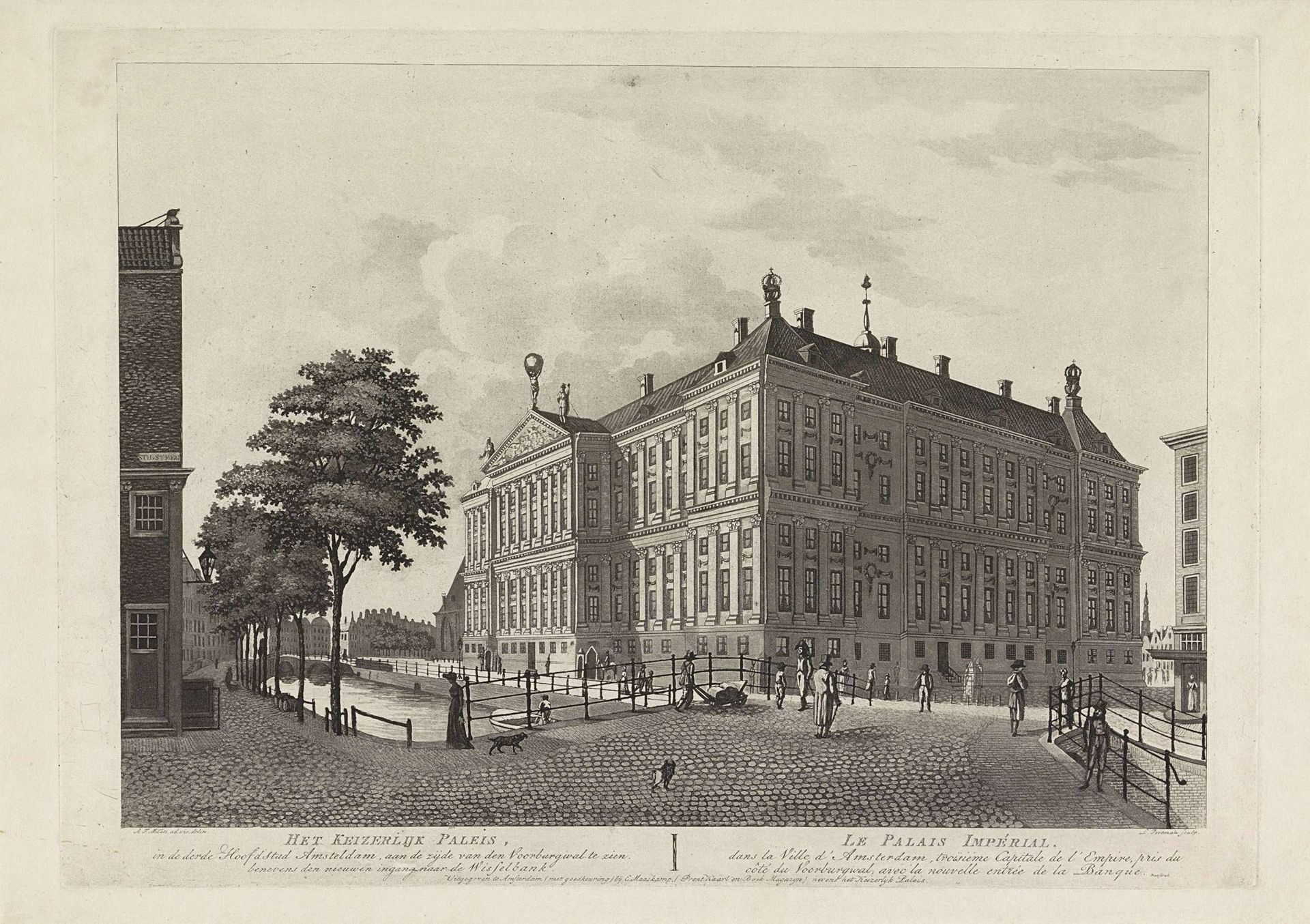 Het Keizerlijk Paleis op de Dam te Amsterdam, 1811 by Ludwig Gottlieb Portman