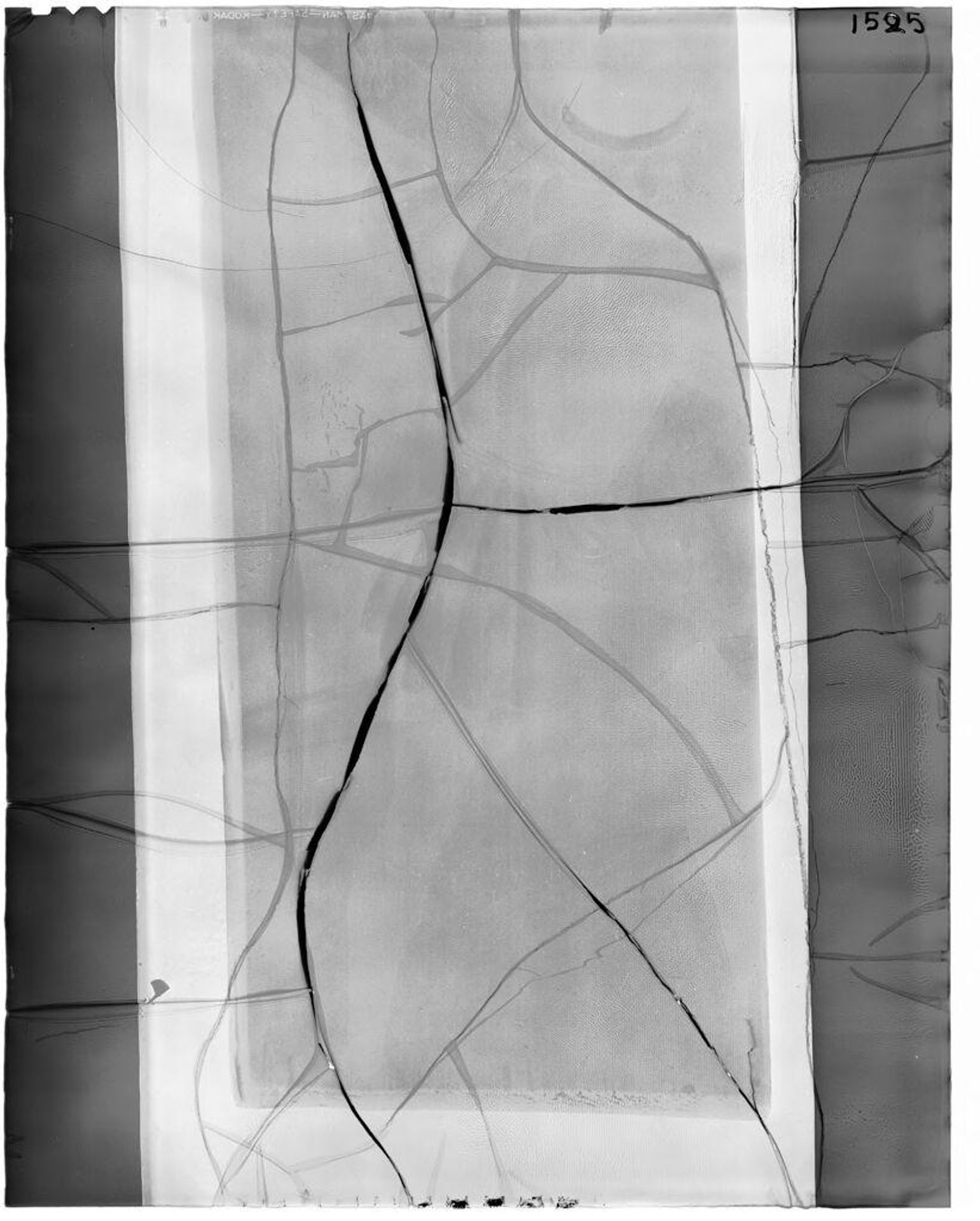 X-radiograph(s) of "Building the Temple (copy by Brodeur)" by Artist of original: Pesellino (Francesco di Stefano)
