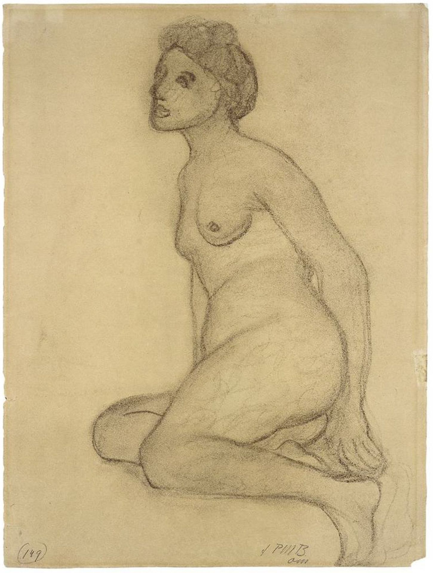 Seated Female Nude by Paula Modersohn-Becker