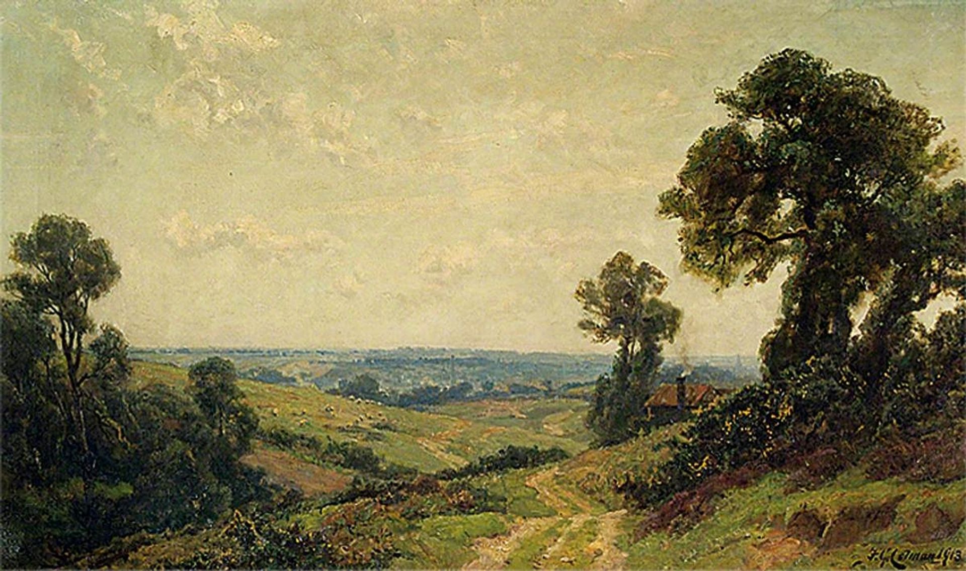 Valley of the Gipping, Suffolk by Frederick George Cotman