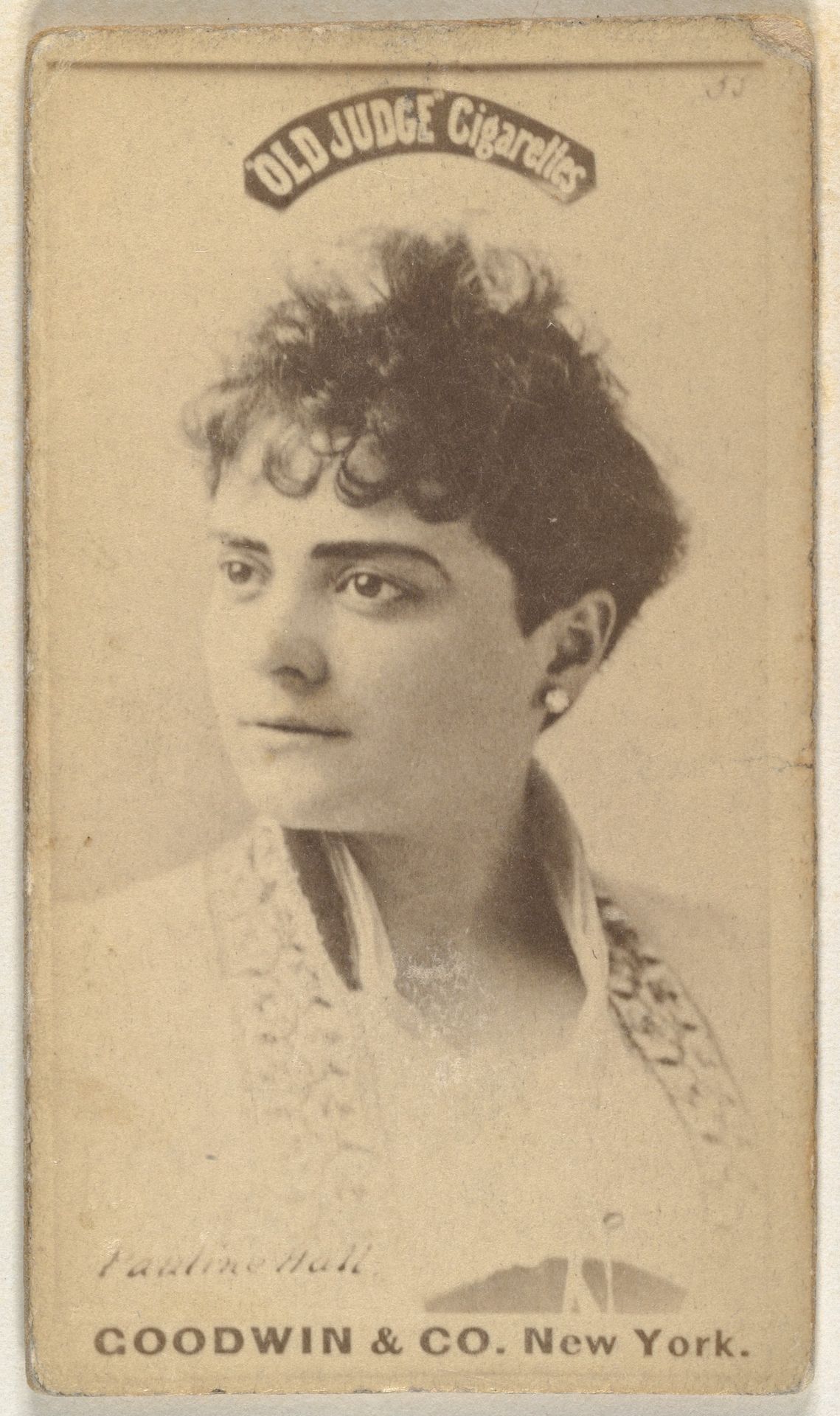 Pauline Hall, from the Actors and Actresses series (N171) for Old Judge Cigarettes by Goodwin & Company