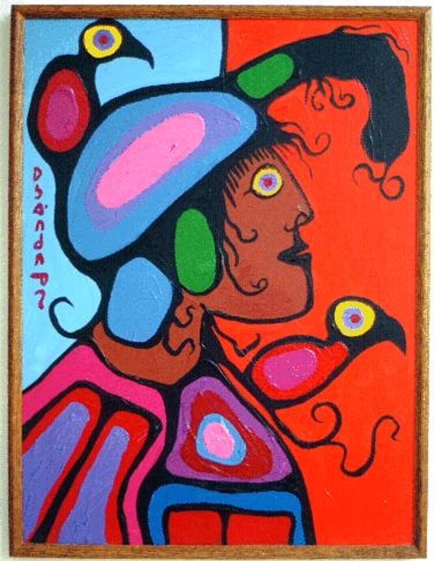 Ojibwa Warrior by Norval Morrisseau