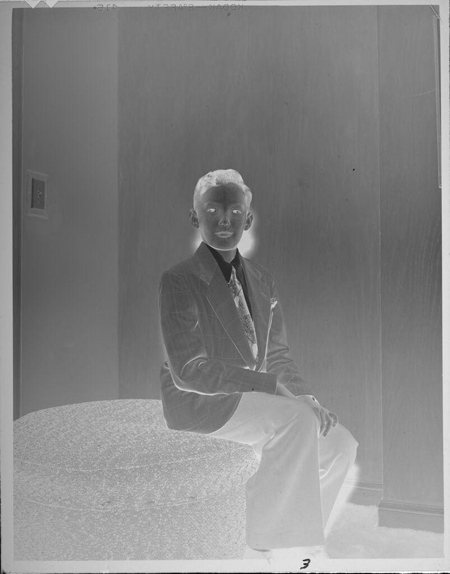 Untitled (portrait of boy wearing coat and tie ) by Lucian and Mary Brown