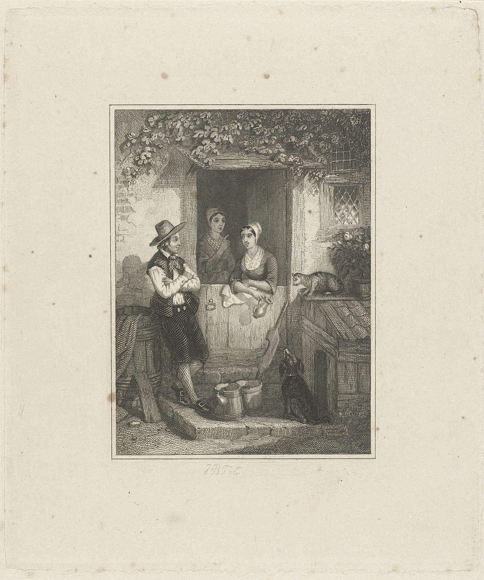 Melkverkoper by Jan Baptist Tetar van Elven