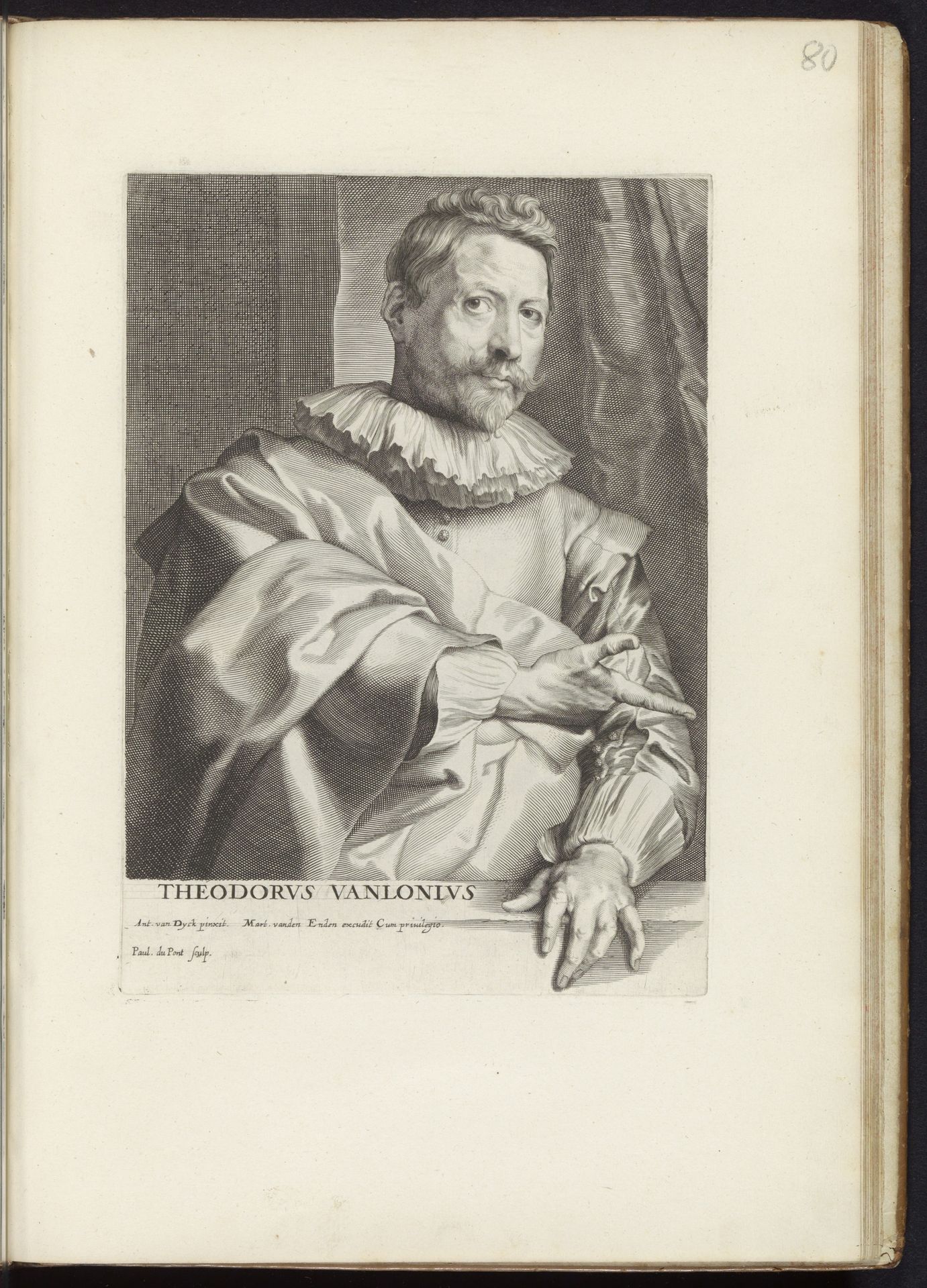 Portret van de schilder Theodoor van Loon by Paulus Pontius
