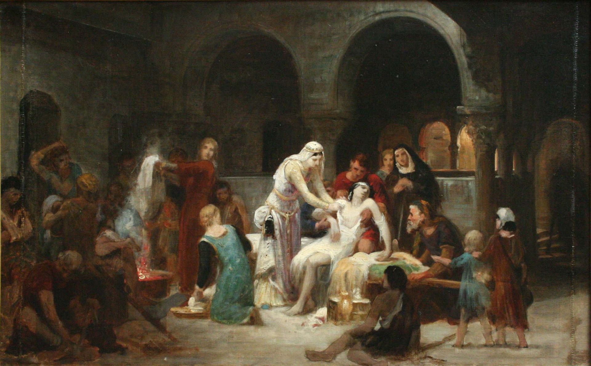Sainte Elisabeth De Hongrie Soignant Les Malades by Pierre-Auguste Cot
