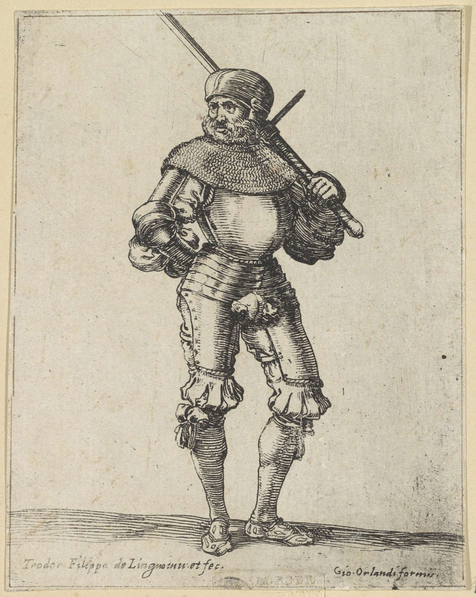 Soldaat met zwaard by Teodoro Filippo di Liagno