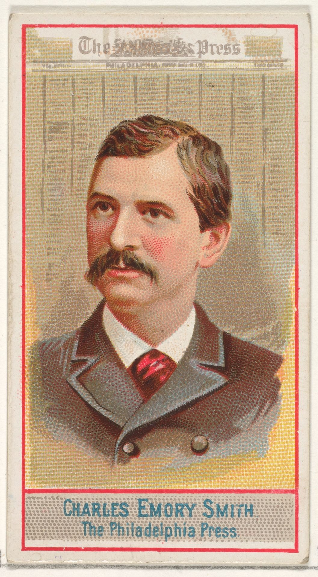 Charles Emory Smith, The Philadelphia Press, from the American Editors series (N1) for Allen & Ginter Cigarettes Brands by Allen & Ginter