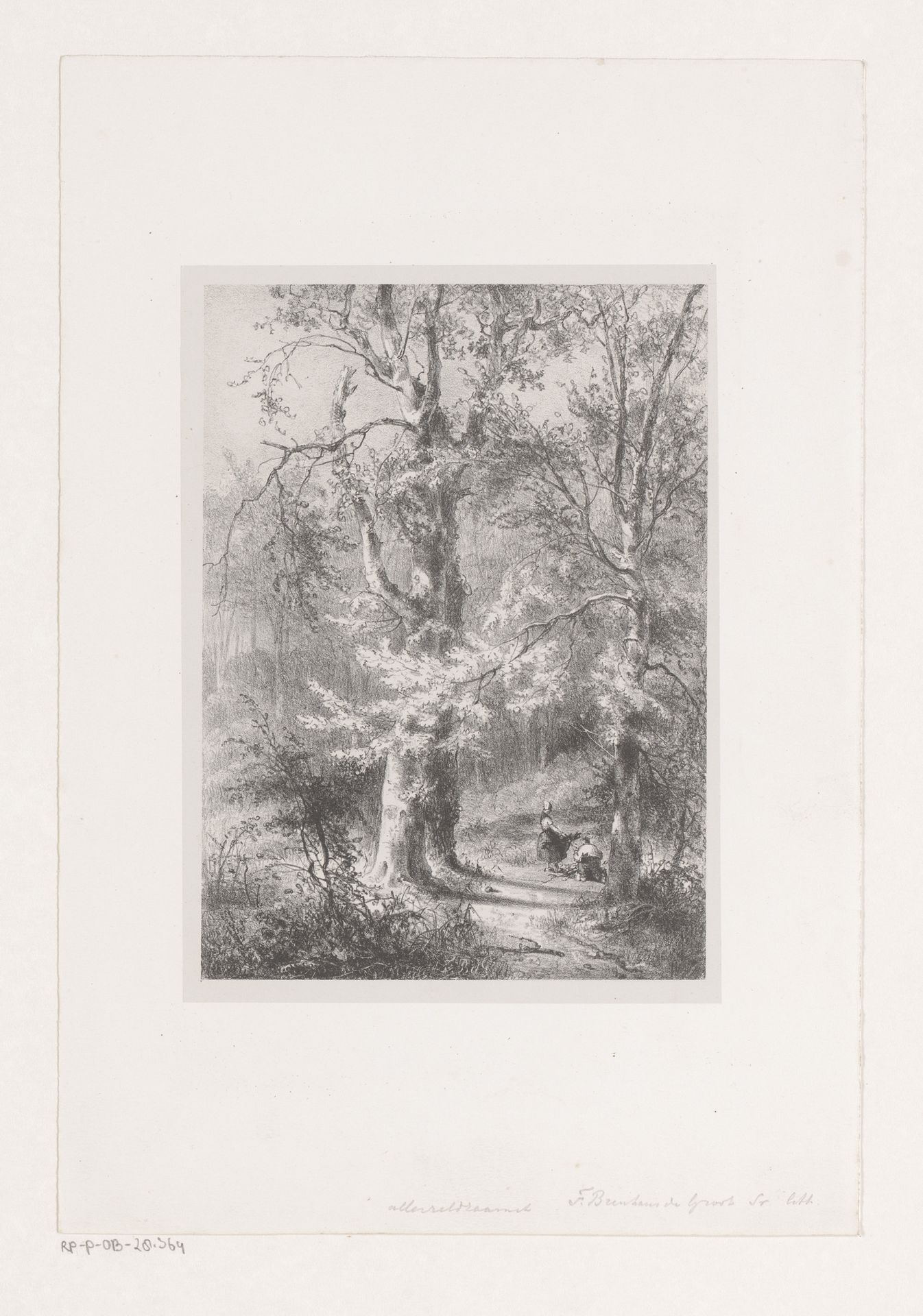 Houtsprokkelaars in het bos by Frans Breuhaus de Groot