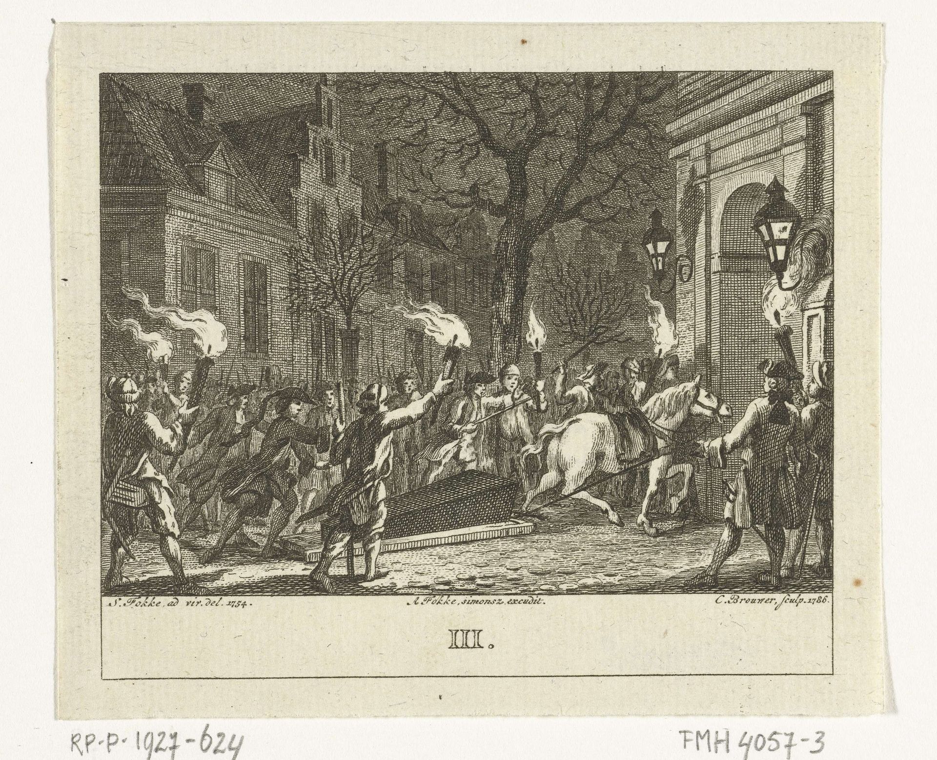 Begrafenis van Daniël Raap te Amsterdam in 1754 by Cornelis Brouwer