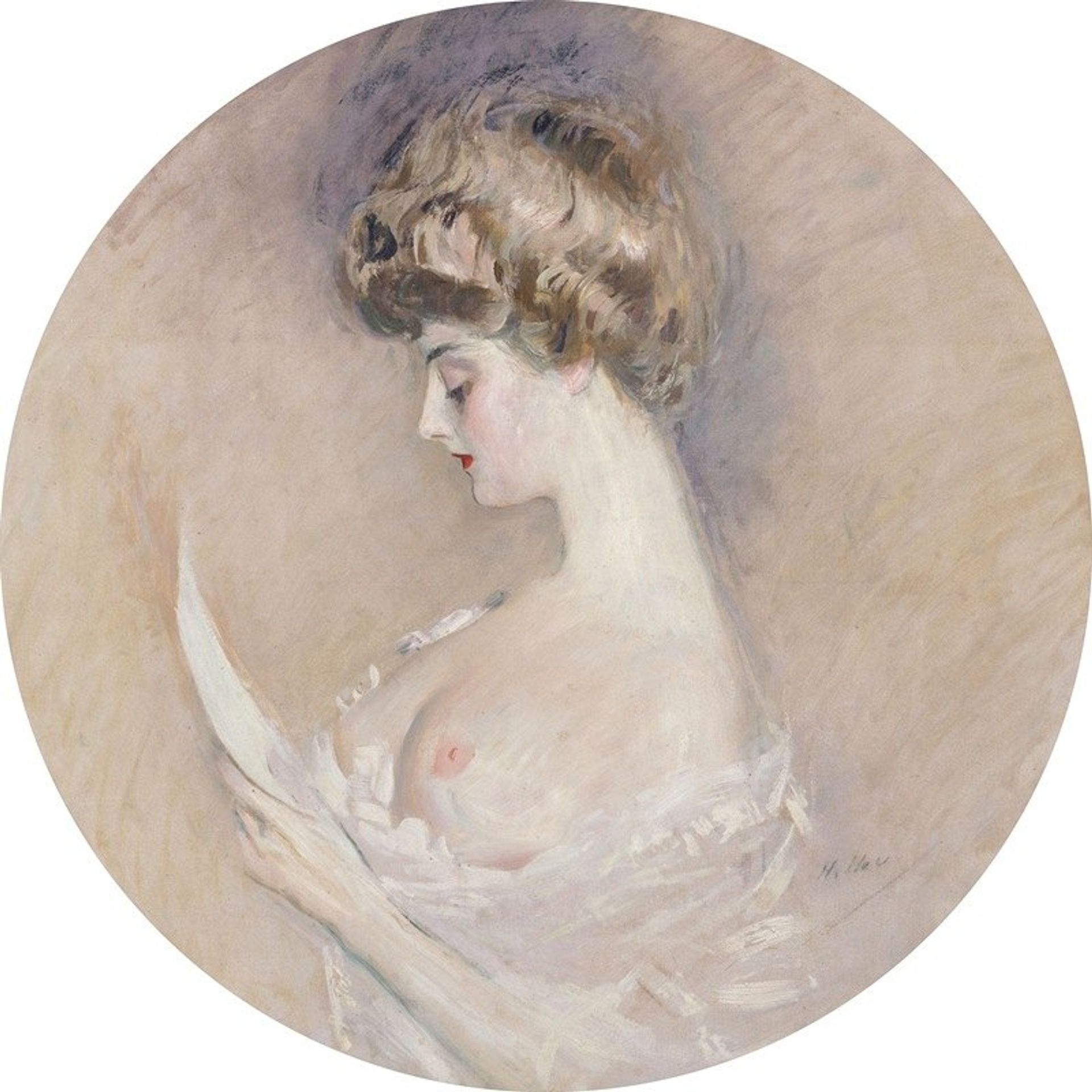 Portrait de Marthe Letellier, née Fourton by Paul César Helleu