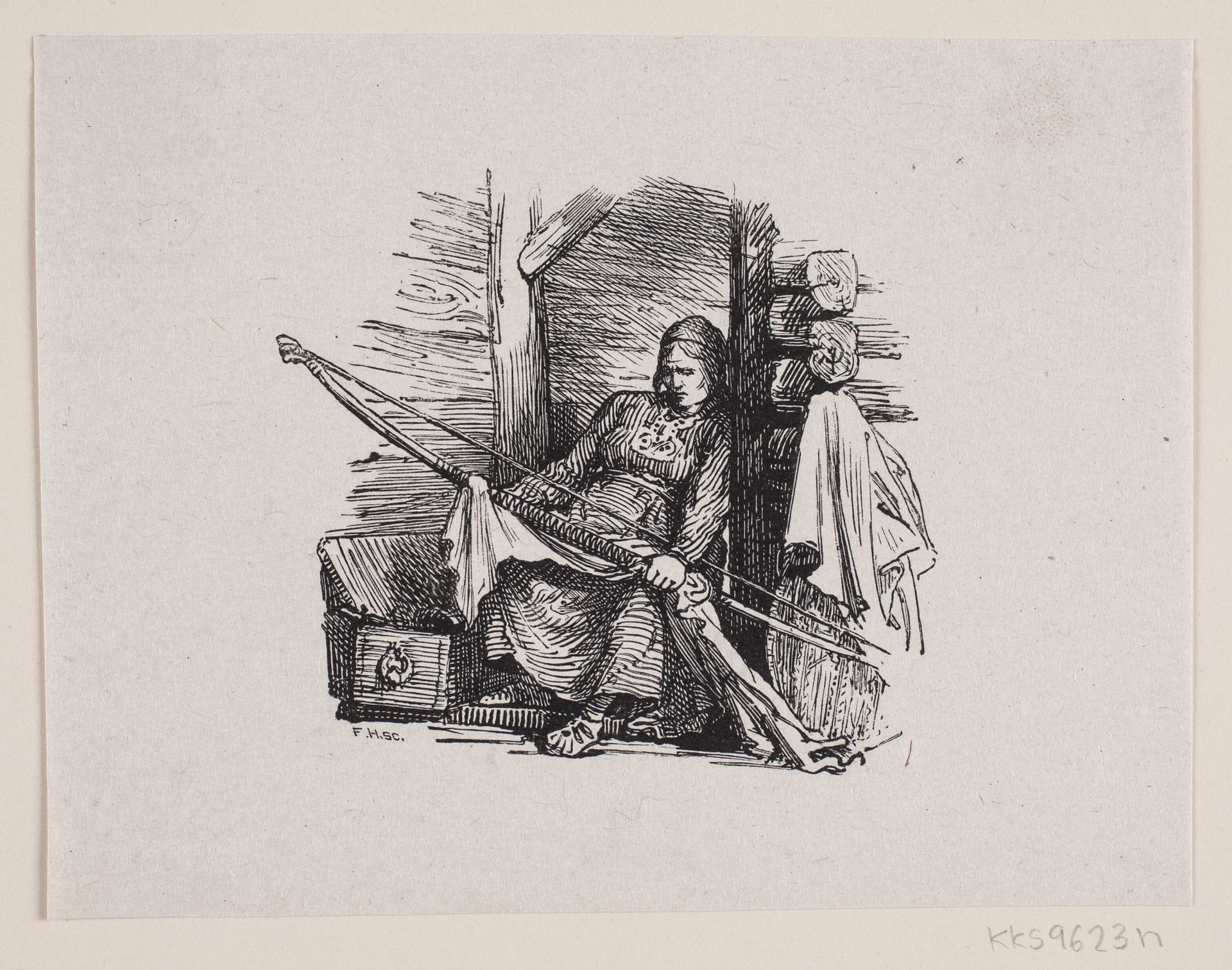 Illustration til Carl Ploug, "Kong Harald og Islændingen" by Carl Ploug