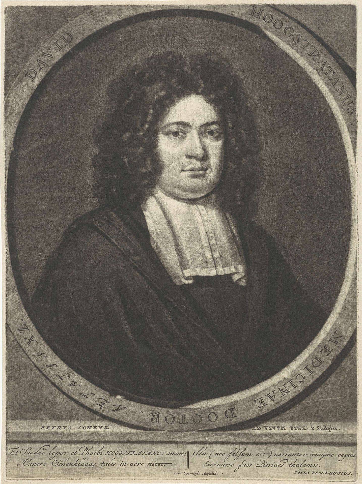 Portret van David Fransz. van Hoogstraten by Pieter Schenk
