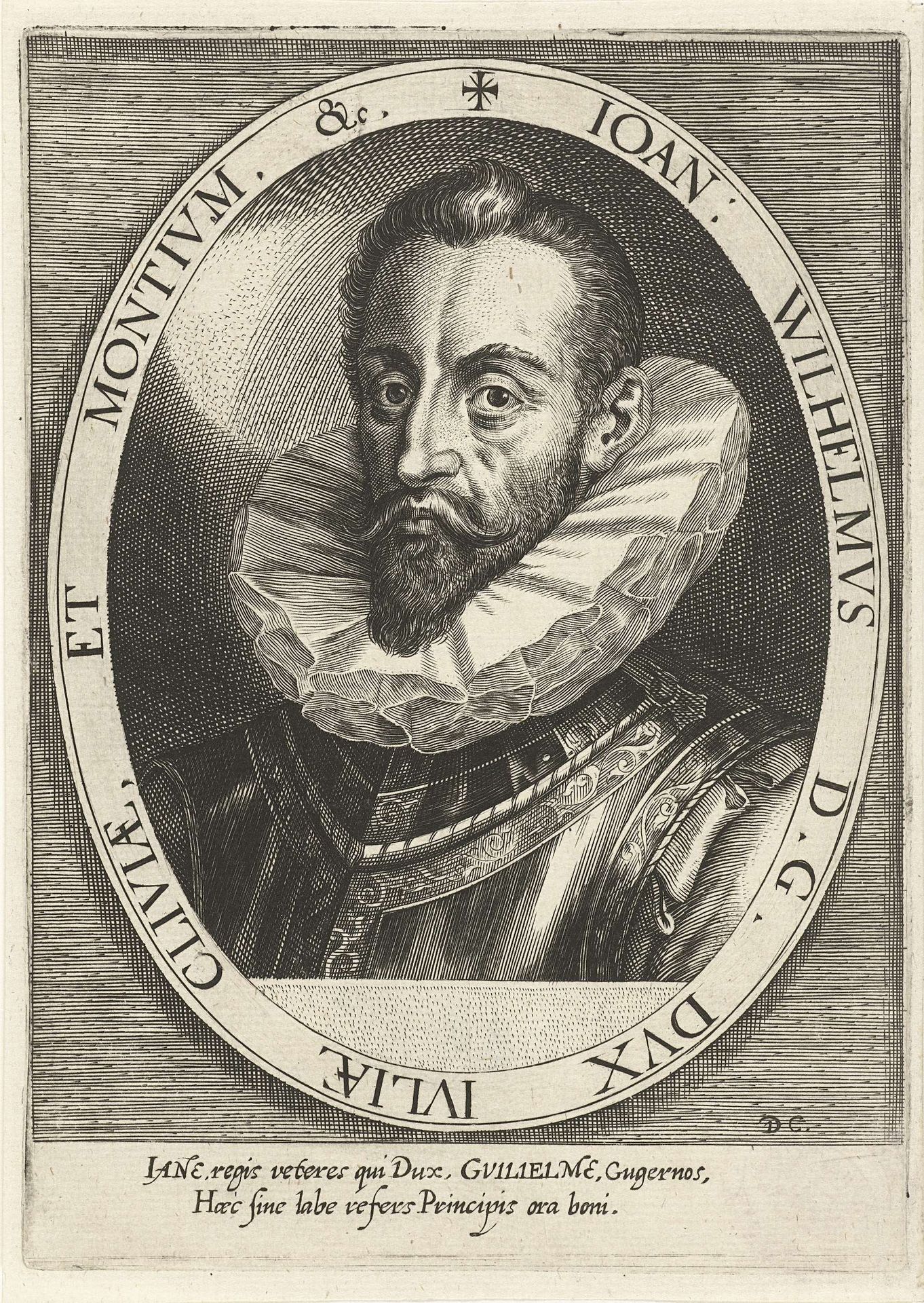 Portret van Johan Willem hertog van Kleef by Dominicus Custos