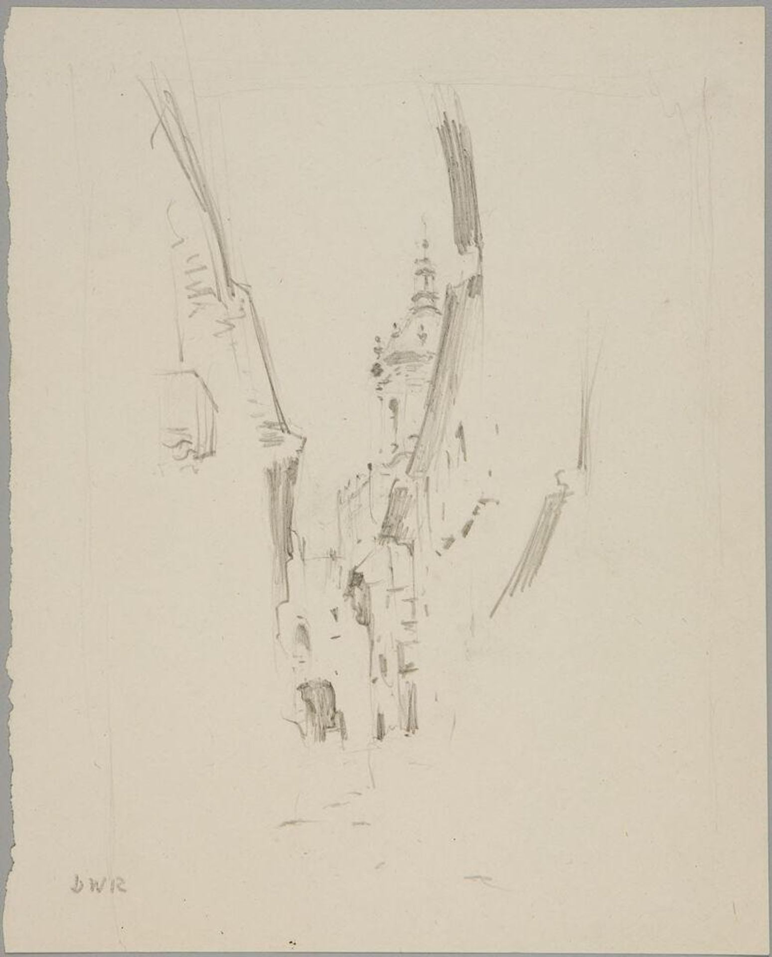 Street Scene with Buildings by Denman Waldo Ross