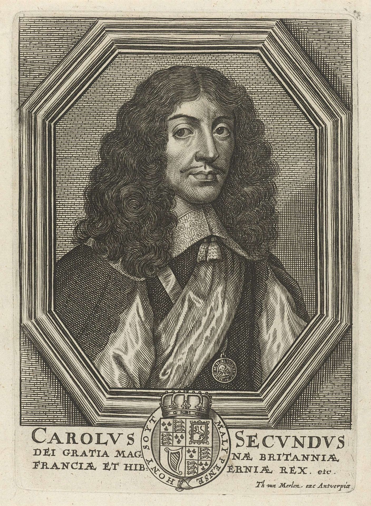 Portret van Karel II, koning van Engeland by Theodor van (II) Merlen