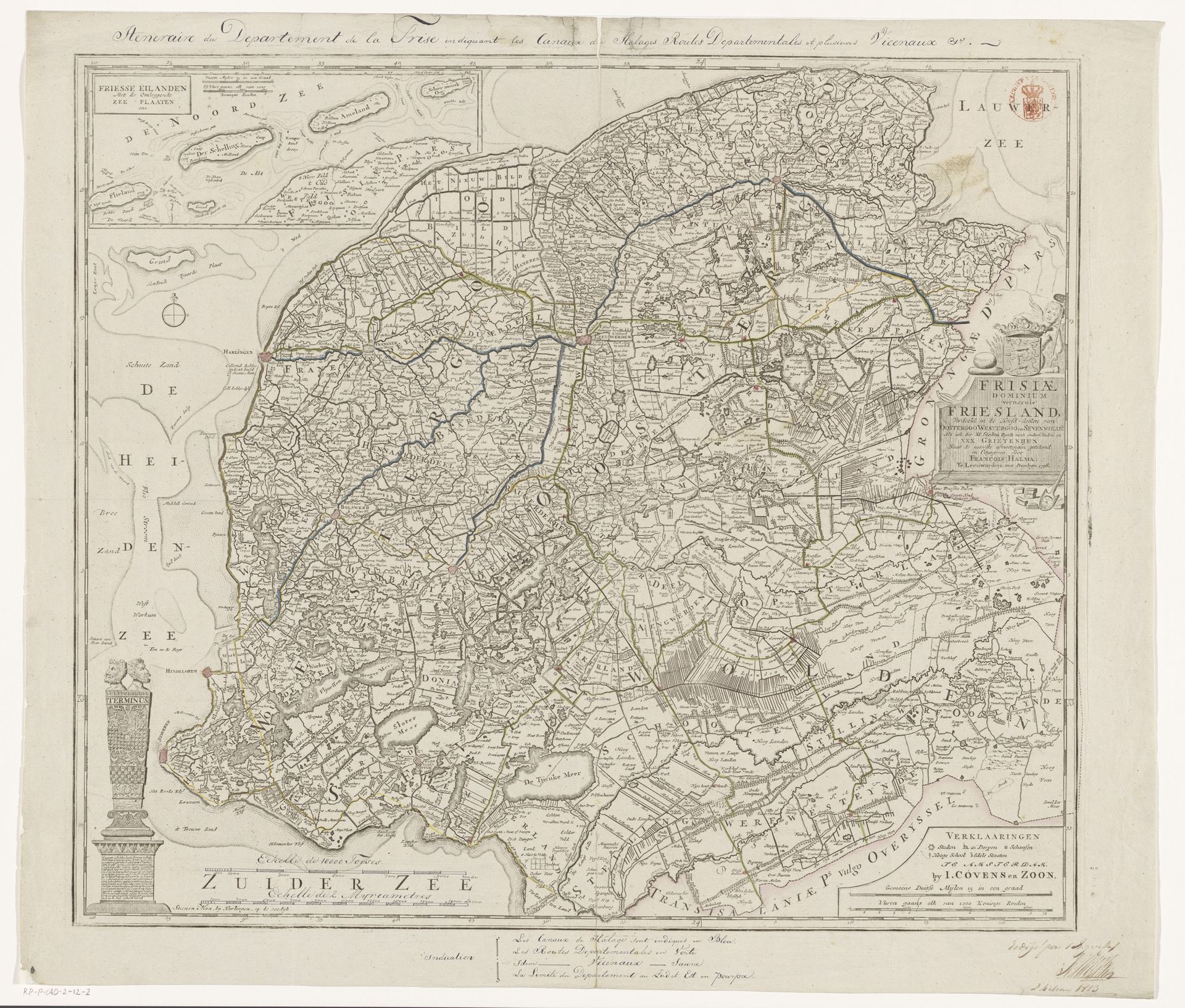 Kaart van Friesland by Anonymous