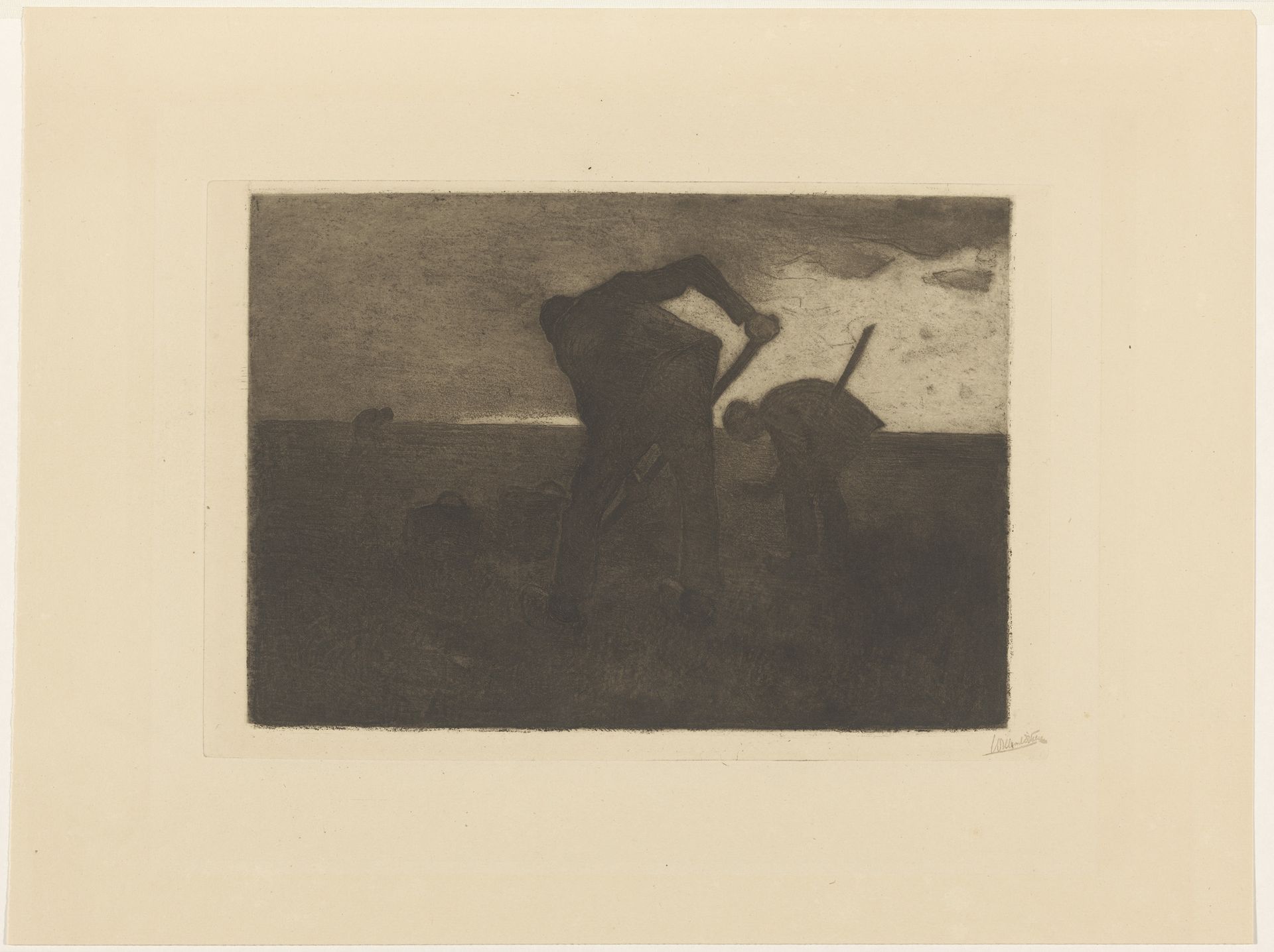 Drie aardappelrooiers by Willem Witsen