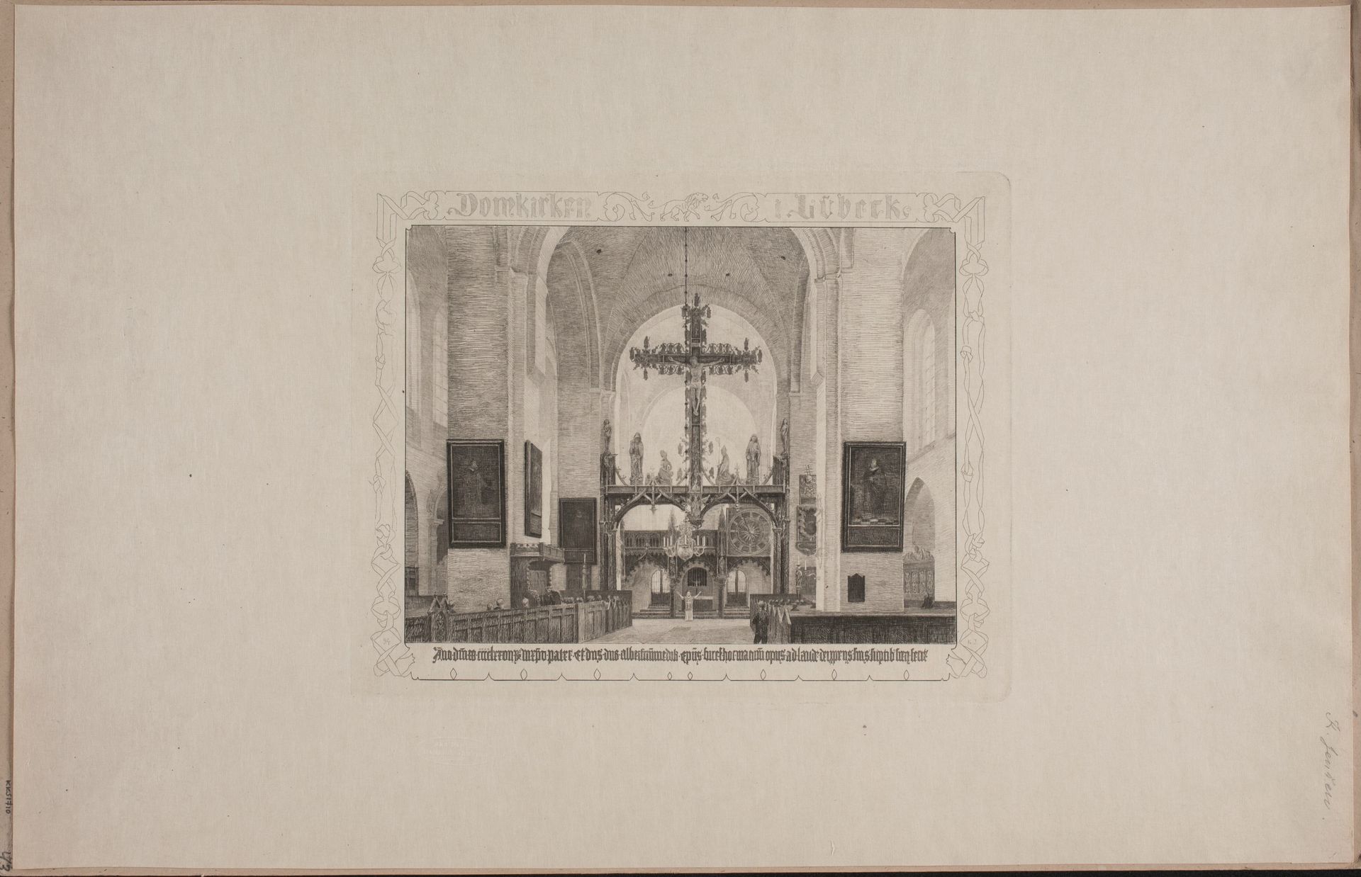 Interiør fra Domkirken i Lübeck by Karl Jensen