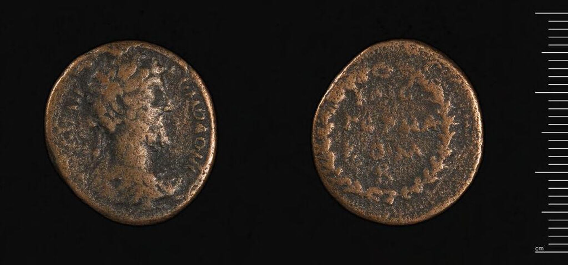 Coin of Caesarea Germanice under Commodus by Commodus