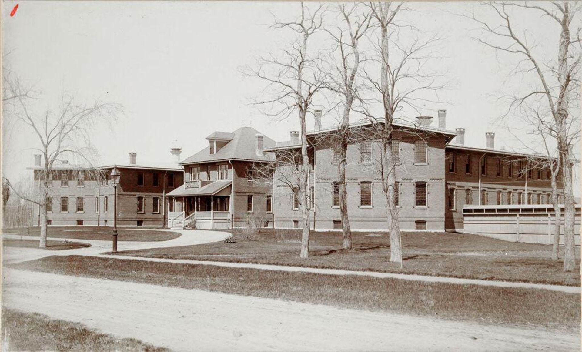 Charity, Public: United States. Massachusetts. Bridgewater. State Farm: State Farm: Asylum Buildings. Front. by Bass Photo