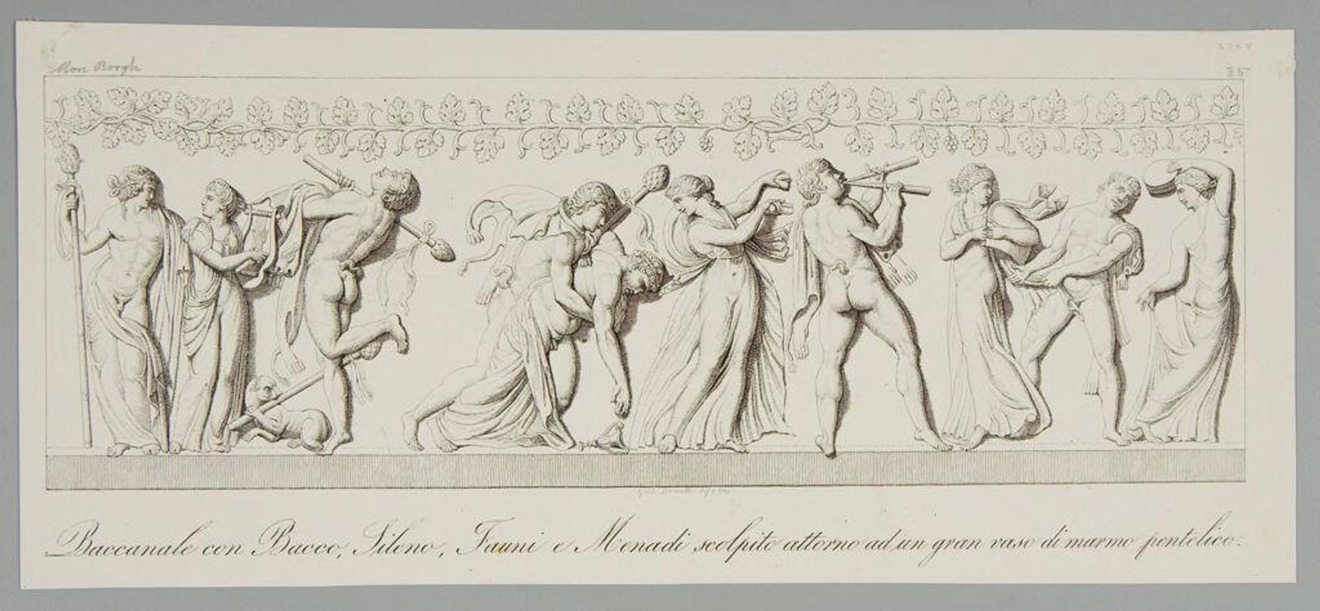 Baccanalia with Bacchus, Silenus, Fauns and Maenads, Sculpted Around a Vase of Pentelic Marble by Gaetano Bonatti