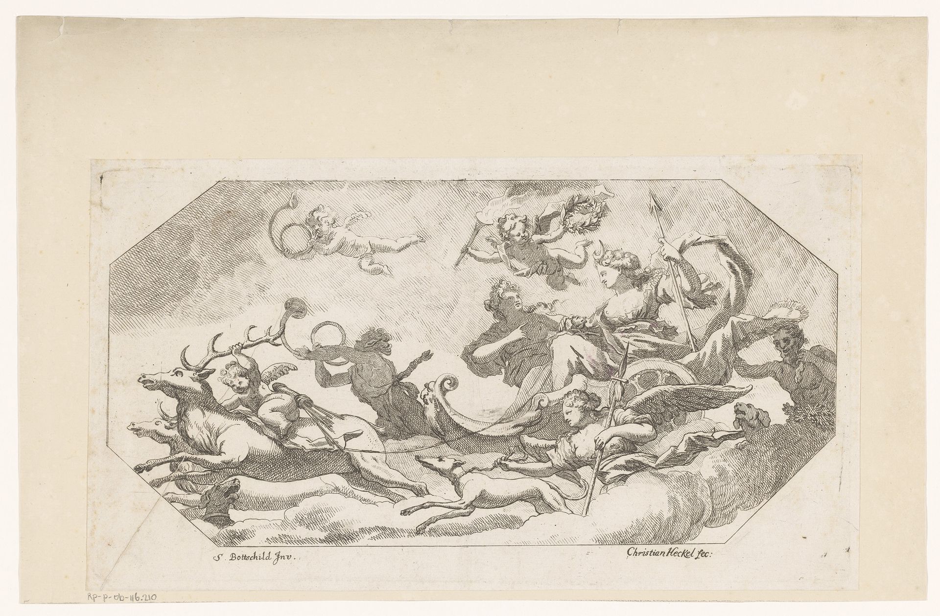 Diana op haar strijdwagen by Christian Heckel