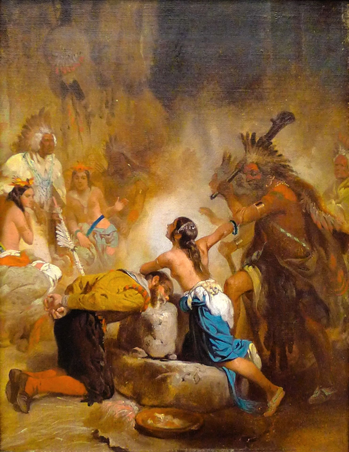 John Smith Saved by Pocahontas by Alonzo Chappel