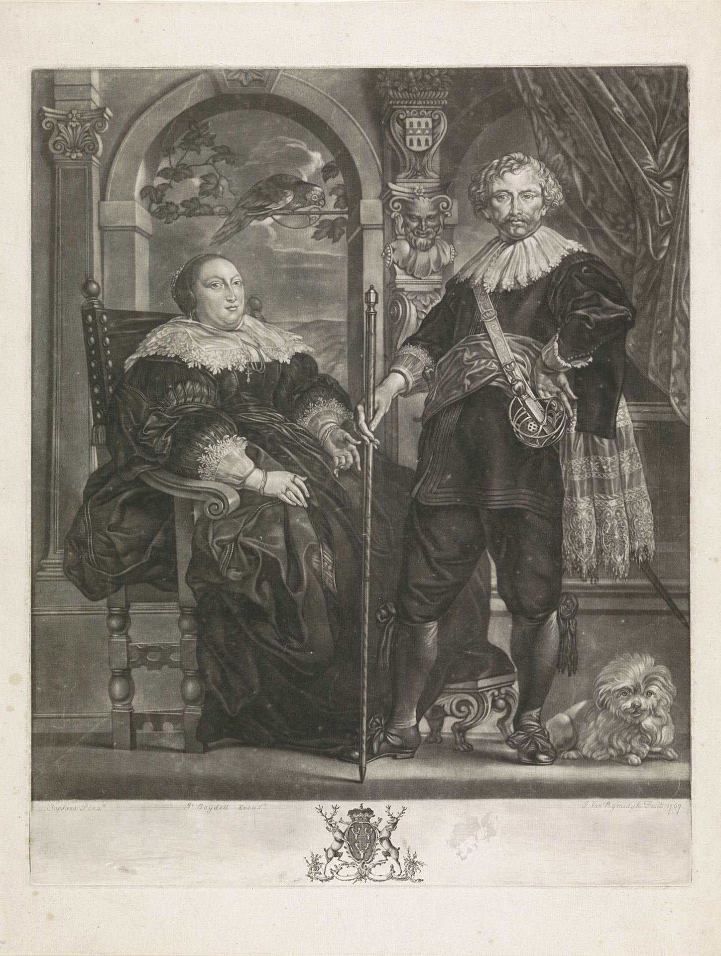 Portret van Frederik Hendrik en Amalia van Solms by Jan van Rijmsdijck