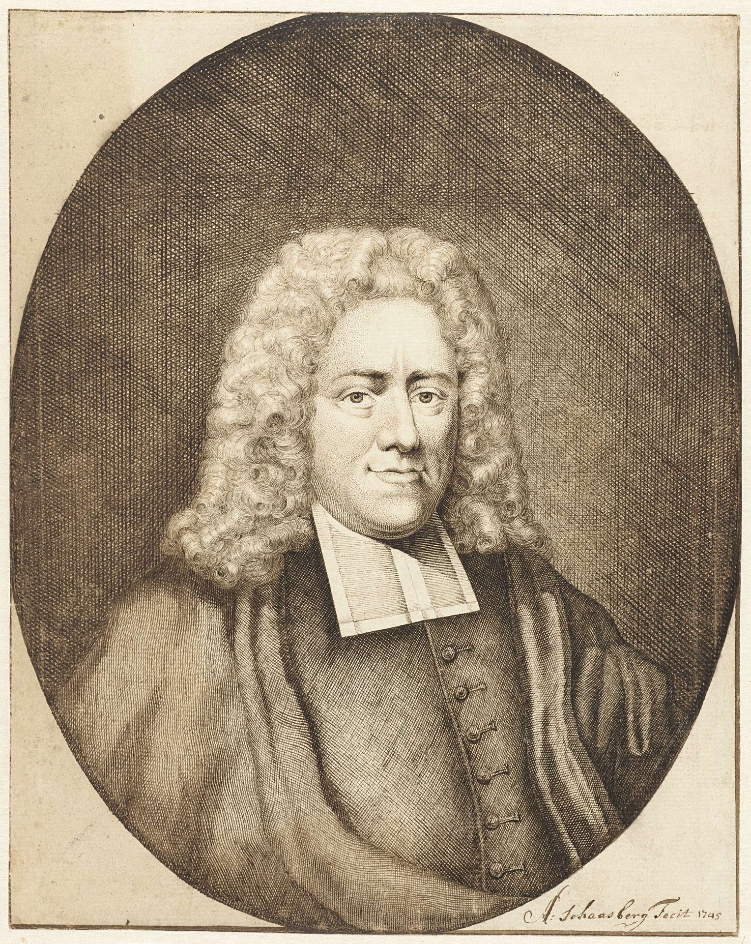 Portret van Ds. Ludovicus Timon Pielat by Adriaen Schaasberg