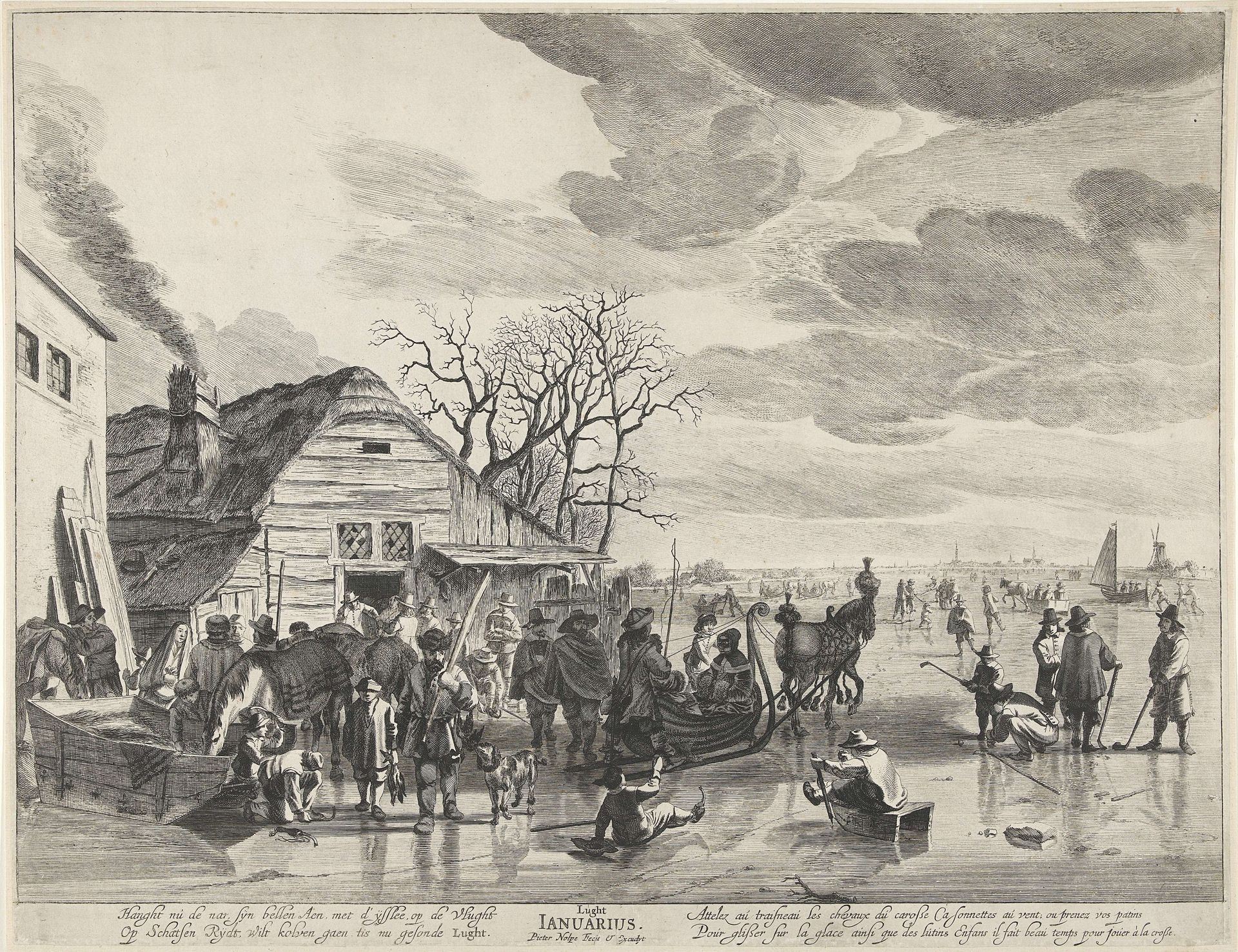 IJsvermaak: de maand januari en het element lucht by Pieter Nolpe